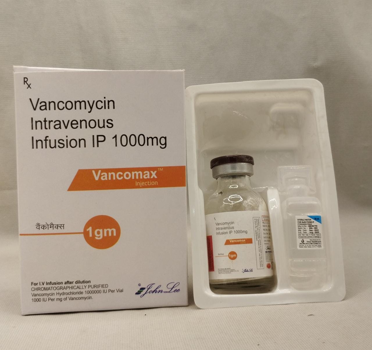 Vancomax-1 gm Inj – Johnlee Pharmaceuticals Pvt. Ltd.