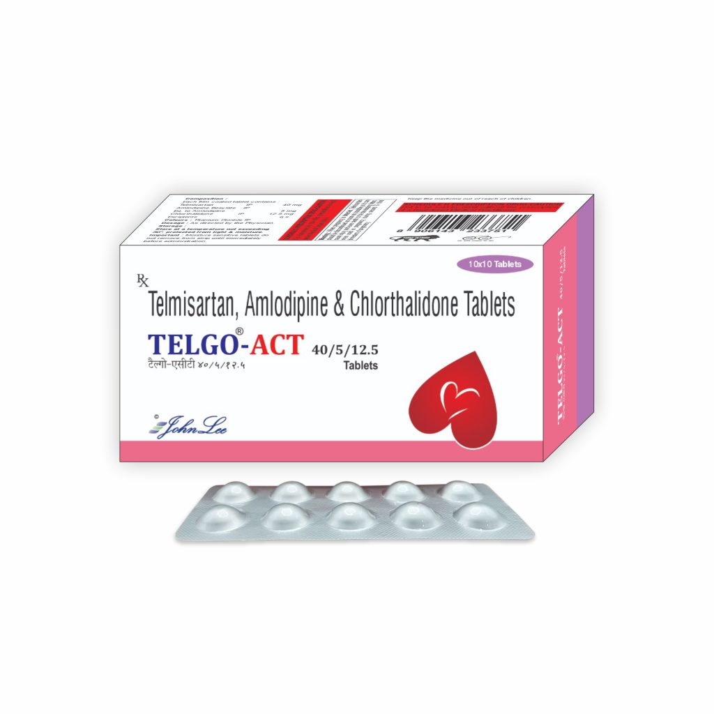 Telmisartan+Amlodipine besylate+chlorthalidone;telgo-act 40/5/12.5